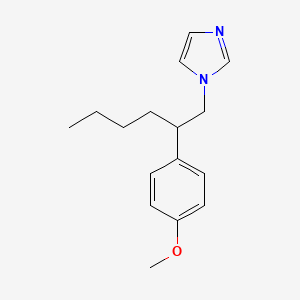 molecular formula C16H22N2O B14604953 1-[2-(4-Methoxyphenyl)hexyl]-1H-imidazole CAS No. 61055-64-9