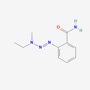 molecular formula C10H14N4O B14604990 2-[(1E)-3-Ethyl-3-methyltriaz-1-en-1-yl]benzamide CAS No. 59708-31-5