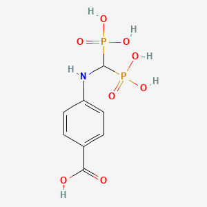 4-[(Diphosphonomethyl)amino]benzoic acid