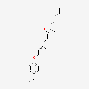 molecular formula C22H34O2 B14605030 3-[5-(4-Ethylphenoxy)-3-methylpent-3-EN-1-YL]-2-methyl-2-pentyloxirane CAS No. 58509-27-6