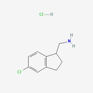 molecular formula C10H13Cl2N B1460504 C-(5-Chloro-indan-1-yl)-methylamine hydrochloride CAS No. 1965309-39-0