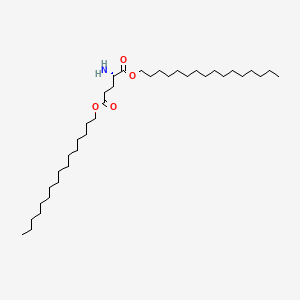 molecular formula C37H73NO4 B14605055 L-Glutamic acid, dihexadecyl ester CAS No. 59274-90-7