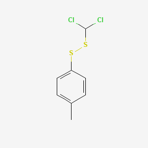 molecular formula C8H8Cl2S2 B14605060 Disulfide, dichloromethyl 4-methylphenyl CAS No. 61079-19-4