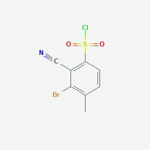 3-Bromo-2-cyano-4-methylbenzenesulfonyl chloride