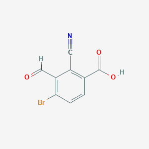 4-Bromo-2-cyano-3-formylbenzoic acid