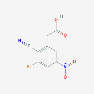 3-Bromo-2-cyano-5-nitrophenylacetic acid