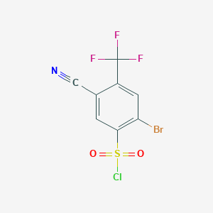 2-Bromo-5-cyano-4-(trifluoromethyl)benzenesulfonyl chloride