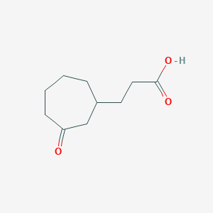 molecular formula C10H16O3 B14605120 3-(3-Oxocycloheptyl)propanoic acid CAS No. 60719-21-3