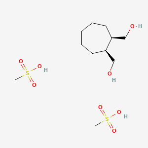 Methanesulfonic acid--[(1R,2S)-cycloheptane-1,2-diyl]dimethanol (2/1)