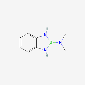 molecular formula C8H12BN3 B14605129 N,N-Dimethyl-1,3-dihydro-2H-1,3,2-benzodiazaborol-2-amine CAS No. 61079-34-3