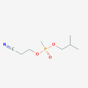 molecular formula C8H16NO3P B14605137 2-Cyanoethyl 2-methylpropyl methylphosphonate CAS No. 58264-13-4