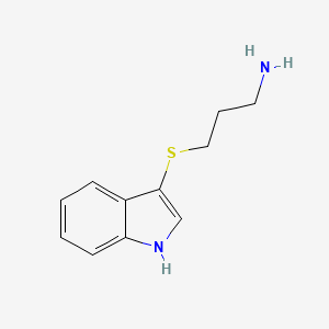 molecular formula C11H14N2S B14605145 3-[(1H-Indol-3-yl)sulfanyl]propan-1-amine CAS No. 61021-80-5