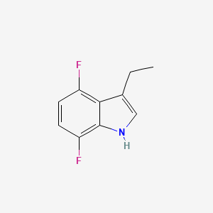 molecular formula C10H9F2N B1460515 3-乙基-4,7-二氟-1H-吲哚 CAS No. 1360936-04-4