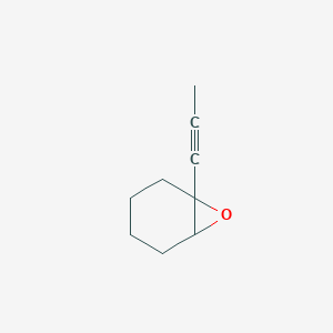 molecular formula C9H12O B14605183 7-Oxabicyclo[4.1.0]heptane, 1-(1-propynyl)- CAS No. 59627-41-7