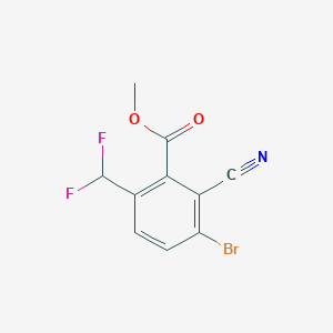 molecular formula C10H6BrF2NO2 B1460519 Methyl 3-bromo-2-cyano-6-(difluoromethyl)benzoate CAS No. 1806060-71-8