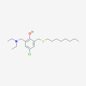 4-Chloro-2-[(diethylamino)methyl]-6-[(octylsulfanyl)methyl]phenol