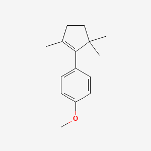 molecular formula C15H20O B14605215 1-Methoxy-4-(2,5,5-trimethylcyclopent-1-en-1-yl)benzene CAS No. 61067-25-2