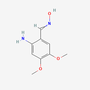 molecular formula C9H12N2O3 B14605296 N-[(2-Amino-4,5-dimethoxyphenyl)methylidene]hydroxylamine CAS No. 58522-75-1