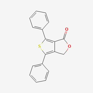 molecular formula C18H12O2S B14605319 1H,3H-Thieno[3,4-c]furan-1-one, 4,6-diphenyl- CAS No. 59611-37-9