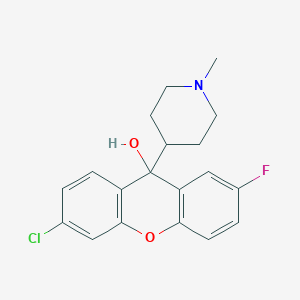 6-Chloro-2-fluoro-9-(1-methylpiperidin-4-YL)-9H-xanthen-9-OL