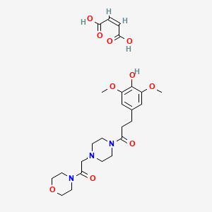 Piperazine, 1-((3,5-dimethoxy-4-hydroxy)dihydrocinnamoyl)-4-morpholinocarbonylmethyl-, maleate