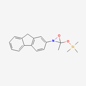 2-(9H-Fluoren-2-YL)-3-methyl-3-[(trimethylsilyl)oxy]oxaziridine