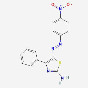 molecular formula C15H11N5O2S B14605357 2-Thiazolamine, 5-[(4-nitrophenyl)azo]-4-phenyl- CAS No. 59775-83-6