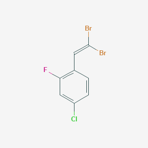 molecular formula C8H4Br2ClF B1460536 1-(2,2-二溴乙烯基)-4-氯-2-氟苯 CAS No. 1862532-60-2