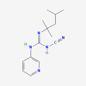 molecular formula C14H21N5 B14605364 Guanidine, 2-cyano-1-(3-pyridyl)-3-(1,1,3-trimethylbutyl)- CAS No. 60580-18-9