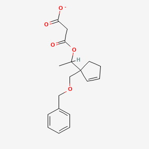 3-(1-{1-[(Benzyloxy)methyl]cyclopent-2-en-1-yl}ethoxy)-3-oxopropanoate