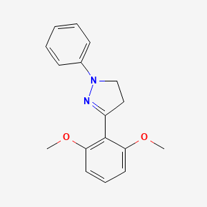 molecular formula C17H18N2O2 B14605426 3-(2,6-Dimethoxyphenyl)-1-phenyl-4,5-dihydro-1H-pyrazole CAS No. 60078-98-0