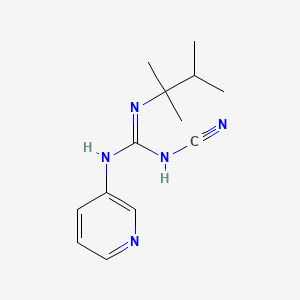 molecular formula C13H19N5 B14605438 Guanidine, 2-cyano-1-(3-pyridyl)-3-(1,1,2-trimethylpropyl)- CAS No. 60560-06-7