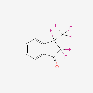 molecular formula C10H4F6O B14605446 2,2,3-Trifluoro-3-(trifluoromethyl)-2,3-dihydro-1H-inden-1-one CAS No. 60375-80-6