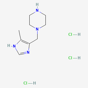 1-[(5-Methyl-1h-imidazol-4-yl)methyl]piperazine trihydrochloride