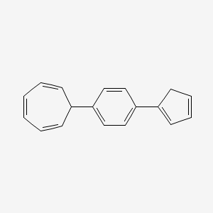 molecular formula C18H16 B14605479 1,3,5-Cycloheptatriene, 7-[4-(1,3-cyclopentadien-1-yl)phenyl]- CAS No. 60582-53-8