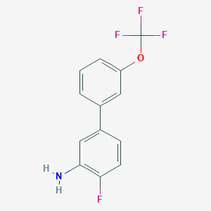 molecular formula C13H9F4NO B1460548 3-Amino-4-fluoro-3'-(trifluoromethoxy)biphenyl CAS No. 1261651-44-8