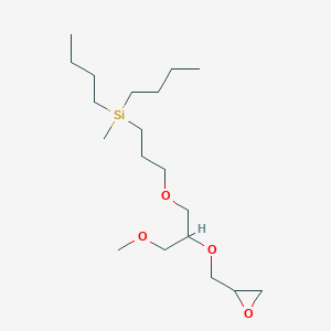 molecular formula C19H40O4Si B14605484 Dibutyl(3-{3-methoxy-2-[(oxiran-2-yl)methoxy]propoxy}propyl)methylsilane CAS No. 61094-93-7