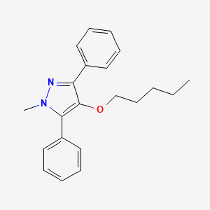 molecular formula C21H24N2O B14605495 1-Methyl-4-(pentyloxy)-3,5-diphenyl-1H-pyrazole CAS No. 60627-53-4