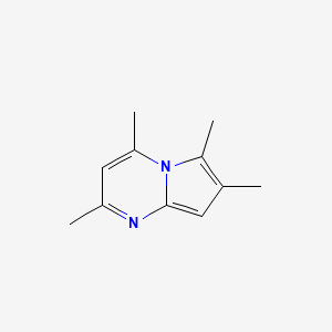 molecular formula C11H14N2 B14605500 Pyrrolo[1,2-a]pyrimidine, 2,4,6,7-tetramethyl- CAS No. 60080-04-8