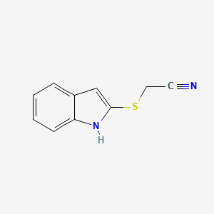 molecular formula C10H8N2S B14605519 [(1H-Indol-2-yl)sulfanyl]acetonitrile CAS No. 61021-91-8