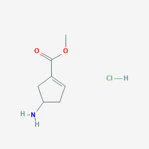 4-Amino-cyclopent-1-enecarboxylic acid methyl ester hydrochloride