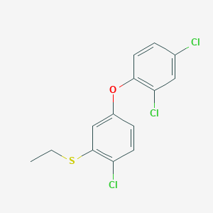 molecular formula C14H11Cl3OS B14605538 1-Chloro-4-(2,4-dichlorophenoxy)-2-(ethylsulfanyl)benzene CAS No. 61166-96-9