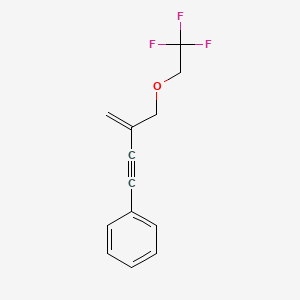 molecular formula C13H11F3O B14605591 {3-[(2,2,2-Trifluoroethoxy)methyl]but-3-en-1-yn-1-yl}benzene CAS No. 60512-50-7