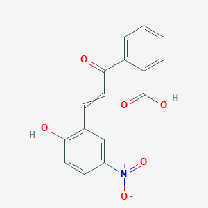 molecular formula C16H11NO6 B14605596 2-[3-(2-Hydroxy-5-nitrophenyl)acryloyl]benzoic acid CAS No. 58335-66-3