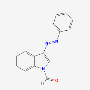 molecular formula C15H11N3O B14605599 3-[(E)-Phenyldiazenyl]-1H-indole-1-carbaldehyde CAS No. 60380-15-6