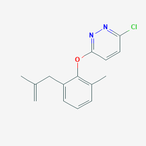 molecular formula C15H15ClN2O B14605618 3-Chloro-6-[2-methyl-6-(2-methylprop-2-en-1-yl)phenoxy]pyridazine CAS No. 61075-14-7