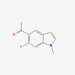 molecular formula C11H10FNO B1460563 1-(6-Fluoro-1-methyl-1H-indol-5-yl)ethan-1-one CAS No. 2090866-71-8