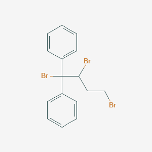 molecular formula C16H15Br3 B14605638 1,1'-(1,2,4-Tribromobutane-1,1-diyl)dibenzene CAS No. 61076-23-1