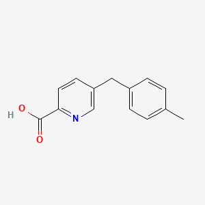 molecular formula C14H13NO2 B14605644 5-[(4-Methylphenyl)methyl]pyridine-2-carboxylic acid CAS No. 60611-61-2