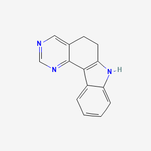 molecular formula C14H11N3 B14605669 5H-Pyrimido[5,4-c]carbazole, 6,7-dihydro- CAS No. 59943-48-5